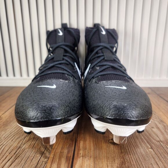 Nike Alpha Huarache NXT Men's 11.5 Black White Metal Baseball Cleats DJ6517-001 - Picture 2 of 9